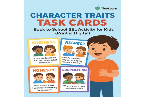 Character Traits Task Cards for Grades 1–3