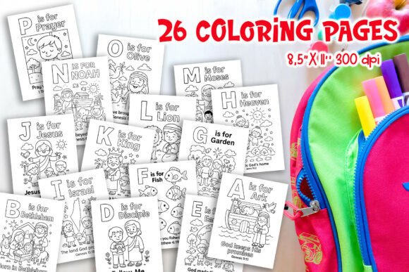 Christian Alphabet Coloring Pages BUNDLE: A Comprehensive Guide for Faith-Based Learning