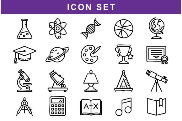 Education Science and Art Icons Collection