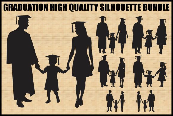 Graduation Family Silhouette Bundle