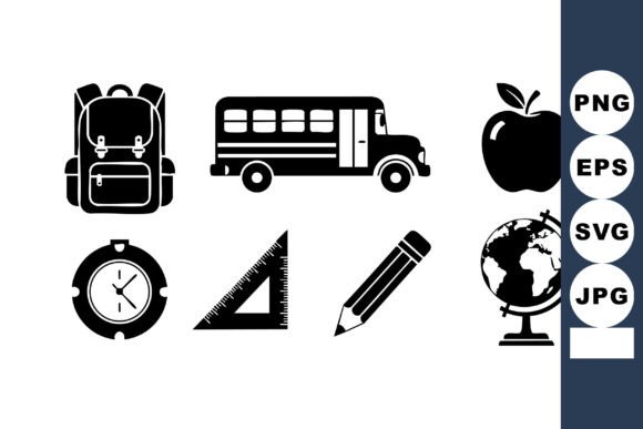 School Backpack Bus Apple Icons: A Strategic Asset for Visual Communication