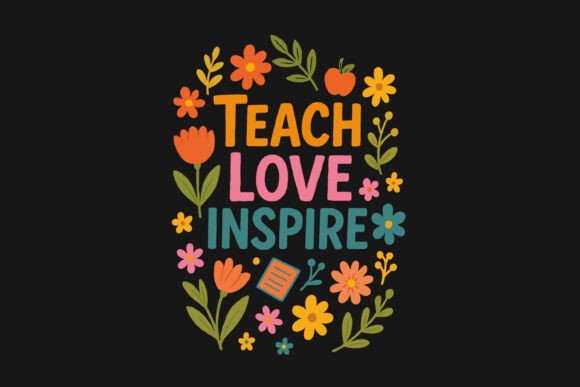 Teach Love Inspire Floral Design: A Vibrant Tribute for Educators