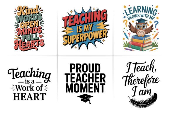 Teaching Typography Retro Design Bundle